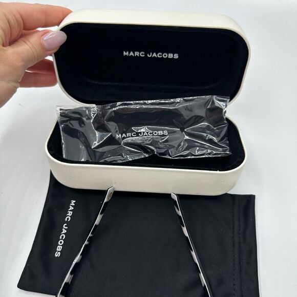 Marc Jacobs Marc 231 Cat Eye Black Glitter Classic Fram Sunglasses Color Lenses - Picture 11 of 13